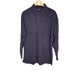 5.11 Tactical Series Polo Shirt Men Medium Navy Blue Long Sleeve Duty Work Shirt